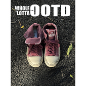 NewRockstarChoppa 秋冬小众厚底休闲中帮板鞋 复古做旧帆布鞋 男款