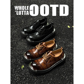 男百搭真皮德比鞋 NewRockstarChoppa 高级感英伦商务休闲增高皮鞋