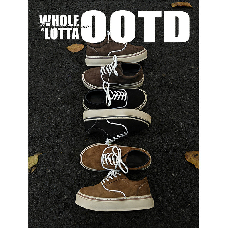 NewRockStarChoppa 复古绒面厚底板鞋男秋冬百搭休闲学生通勤潮鞋,流行男鞋,休闲板鞋,淘宝优惠券,粉丝福利购,淘宝优惠卷