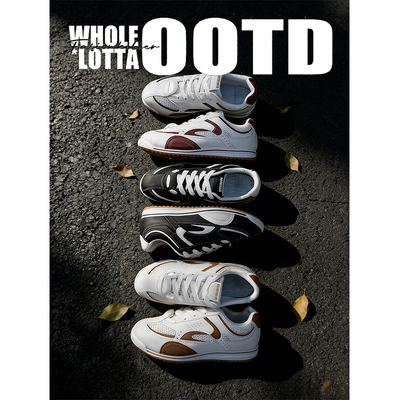 NewRockStarChoppa 黑白赛车鞋男春季新款平底休闲复古学生德训鞋