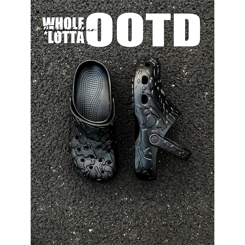 NewRockStarChoppa爆裂岩“Burstrock”洞洞鞋美潮嘻哈说唱凉拖鞋