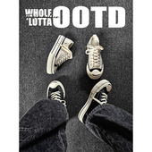 NewRockstarChoppa 低帮板鞋 开口笑帆布鞋 男秋冬厚底休闲百搭经典