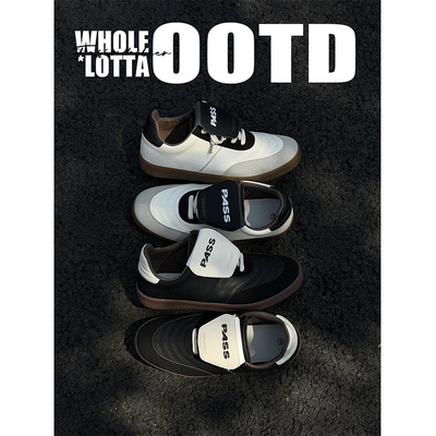 NewRockStarChoppa 春季复古德训鞋男款百搭休闲小众翻盖学生板鞋