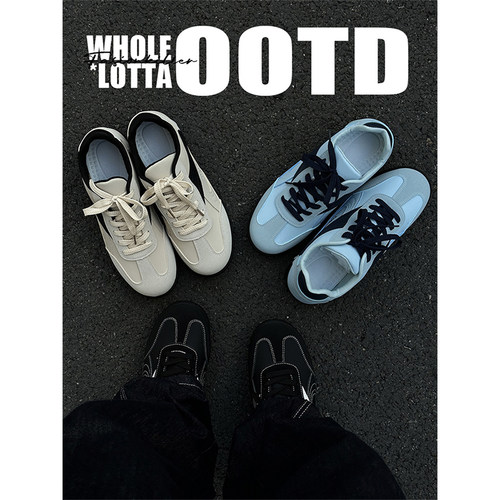 NewRockstarChoppa 潮流小众赛车鞋男秋冬休闲运动软底复古德训鞋