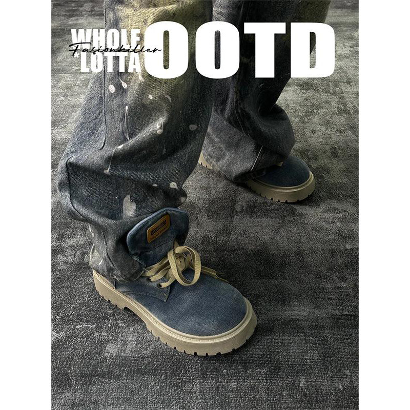 NewRockstarchoppa 顶男CleanFIt复古休闲马丁靴秋冬季高帮德比鞋,流行男鞋,马丁靴,淘宝优惠券,粉丝福利购,淘宝优惠卷