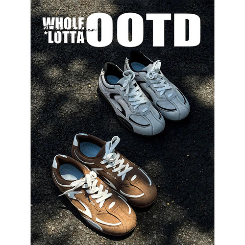 NewRockstarChoppa 小众复古德训鞋男款秋冬休闲百搭经典赛车板鞋