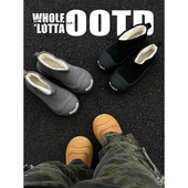 NewRockstarChoppa 厚底加绒保暖高帮大棉鞋 冬季 开口笑雪地靴男款