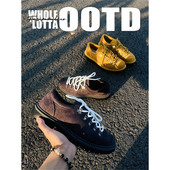 NewRockstarChoppa 复古英伦绒面德比鞋 男秋冬低帮百搭休闲小皮鞋