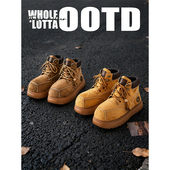 秋冬厚底小奶包墩墩鞋 NewRockstarChoppa 卡皮巴拉高帮马丁靴男款