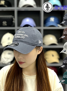 韩国New Era纽亦华920炭灰色深咖色软顶棒球帽可调节男女鸭舌帽潮