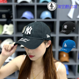 韩国New Era纽亦华帽檐刺绣940半硬顶大标棒球帽男女MLB鸭舌帽