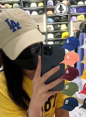 韩国MLB经典款软顶棒球帽可调节大标洋基队LA男女鸭舌帽CP66