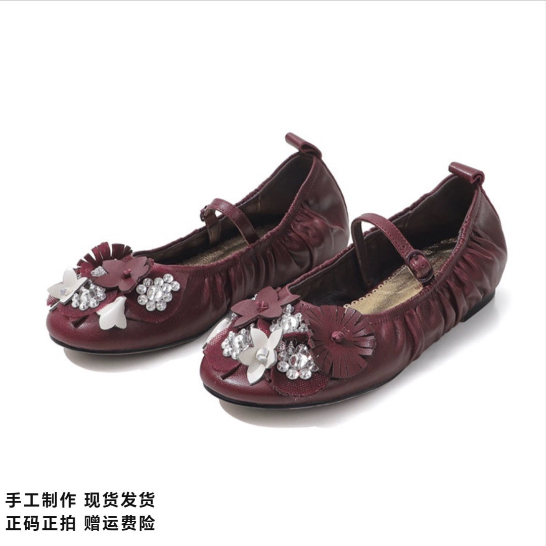 L'avance羊皮芭蕾鞋2026秋款高品质女鞋巨舒适纯皮单鞋平跟玛丽珍