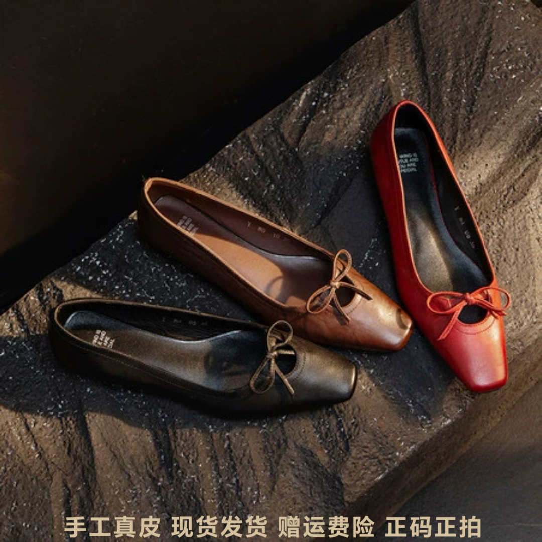 l'avance头层水洗羊皮显瘦小皮鞋法式复古女真皮单鞋百搭通勤2.5c