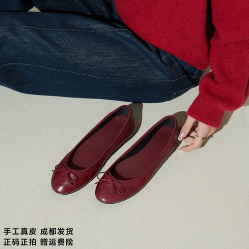 L'avance羊皮芭蕾鞋2026秋款高品质女鞋巨舒适纯皮单鞋平底小皮鞋