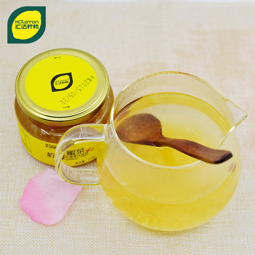 蜜茶蜜酱玻璃瓶装汇达柠檬310克