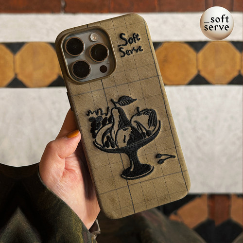 softserve刺绣iphone苹果手机壳