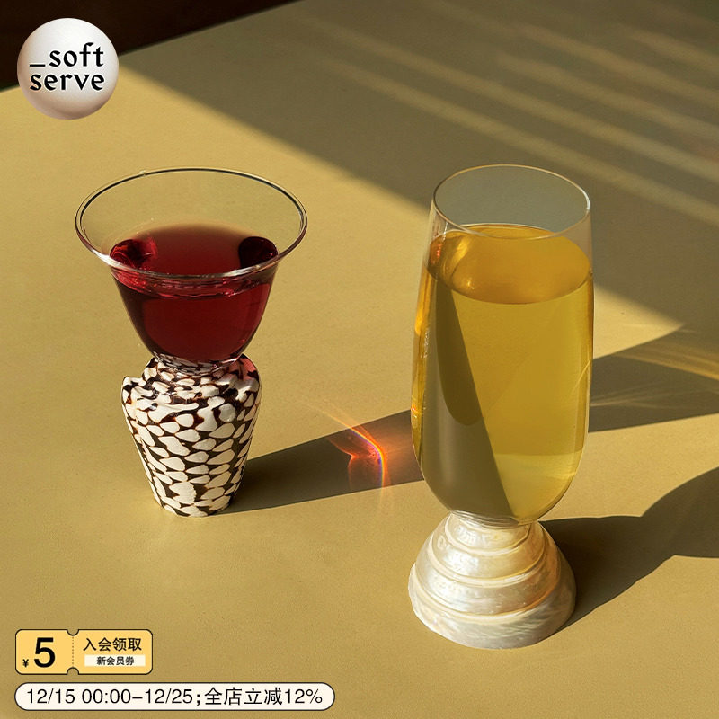 贝壳玻璃杯酒水杯清酒杯茶杯