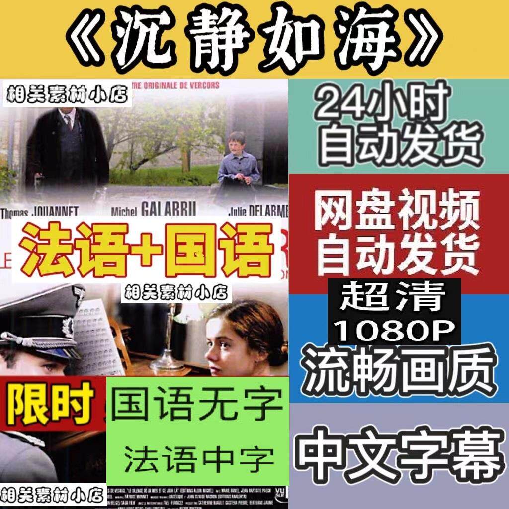 沉静如海电影 法国电影宣传画 超清飚宣传画 宣传画画质