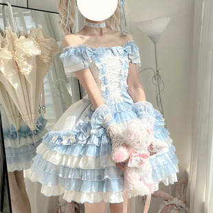 古早感jsk蛋糕裙夏日繽紛doll 時光凝固lolita