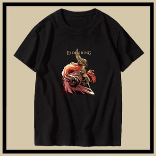 PS4主机游戏艾尔登法环 老头环黑暗之魂学生男女春夏纯棉短袖T恤