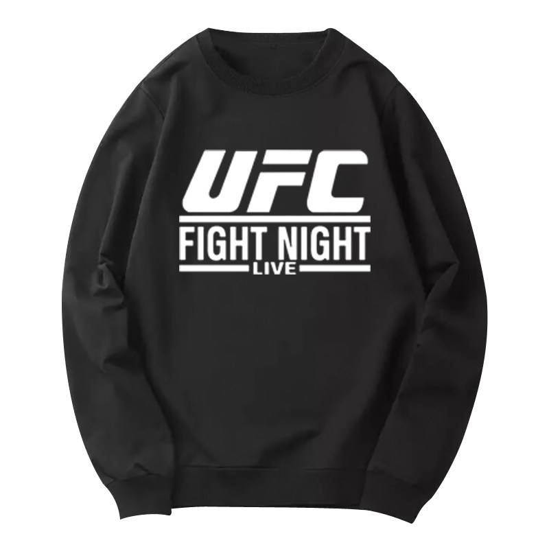 新款UFC终极格斗冠军赛男士拳击武术上衣个性长袖定制圆领卫衣服