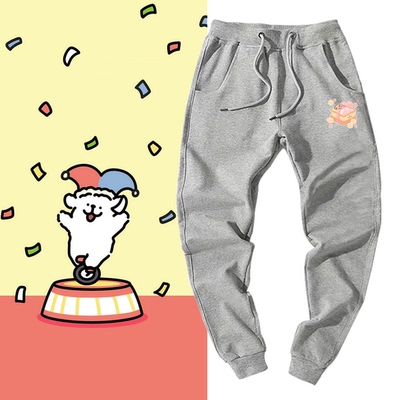 线条小狗动漫周边点心甜点长裤