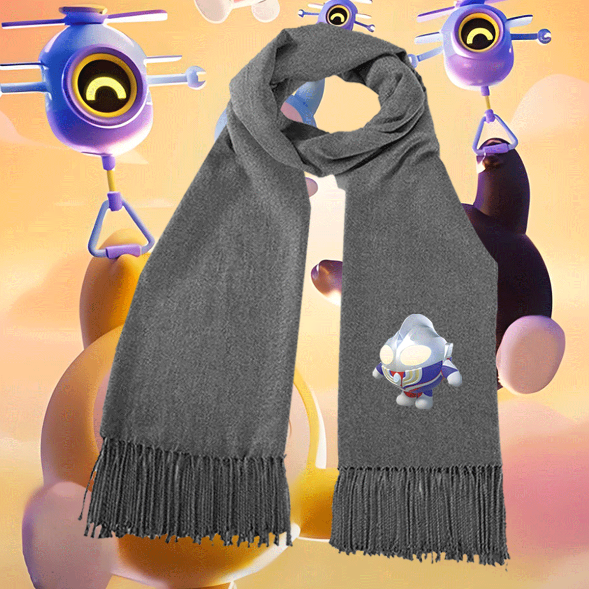 赛罗迪迦泽塔休闲百搭可定制围巾