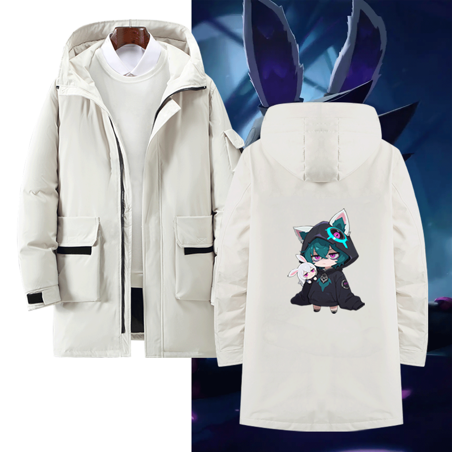 英雄lol联盟男女可定制中长款羽绒服薇古丝熬夜波比游戏周边休闲