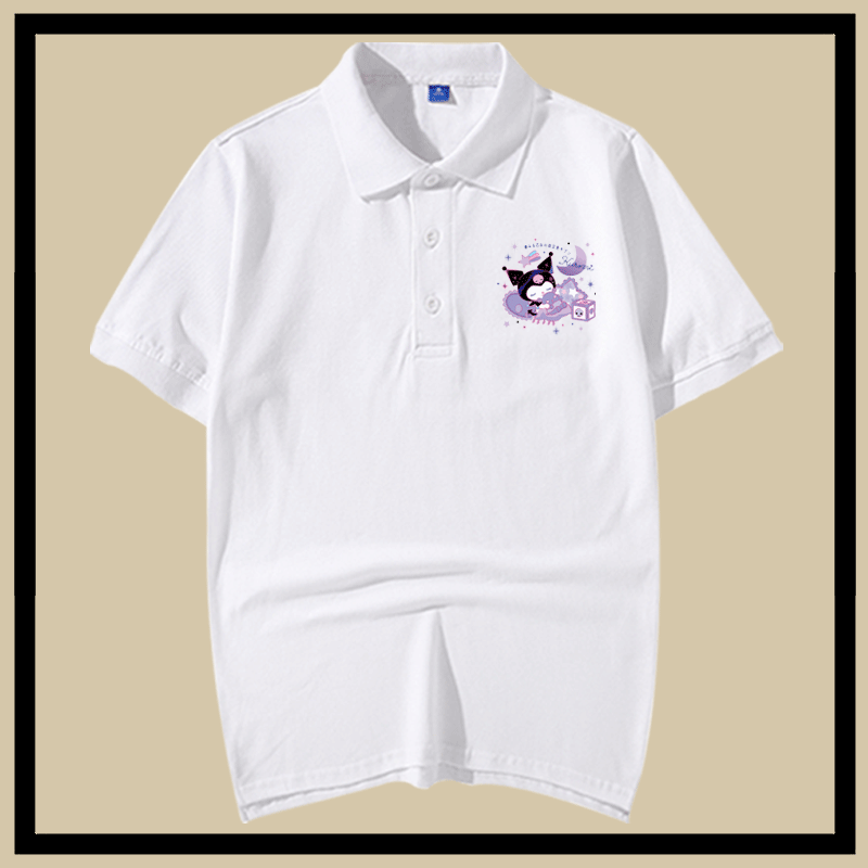 库洛米原创小众设计休闲男女可定制美式慵懒风短袖半袖t恤polo衫