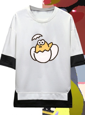 任天堂NS Splatoon2 喷射战士2祭典庆典游戏可定制短袖T恤假两件