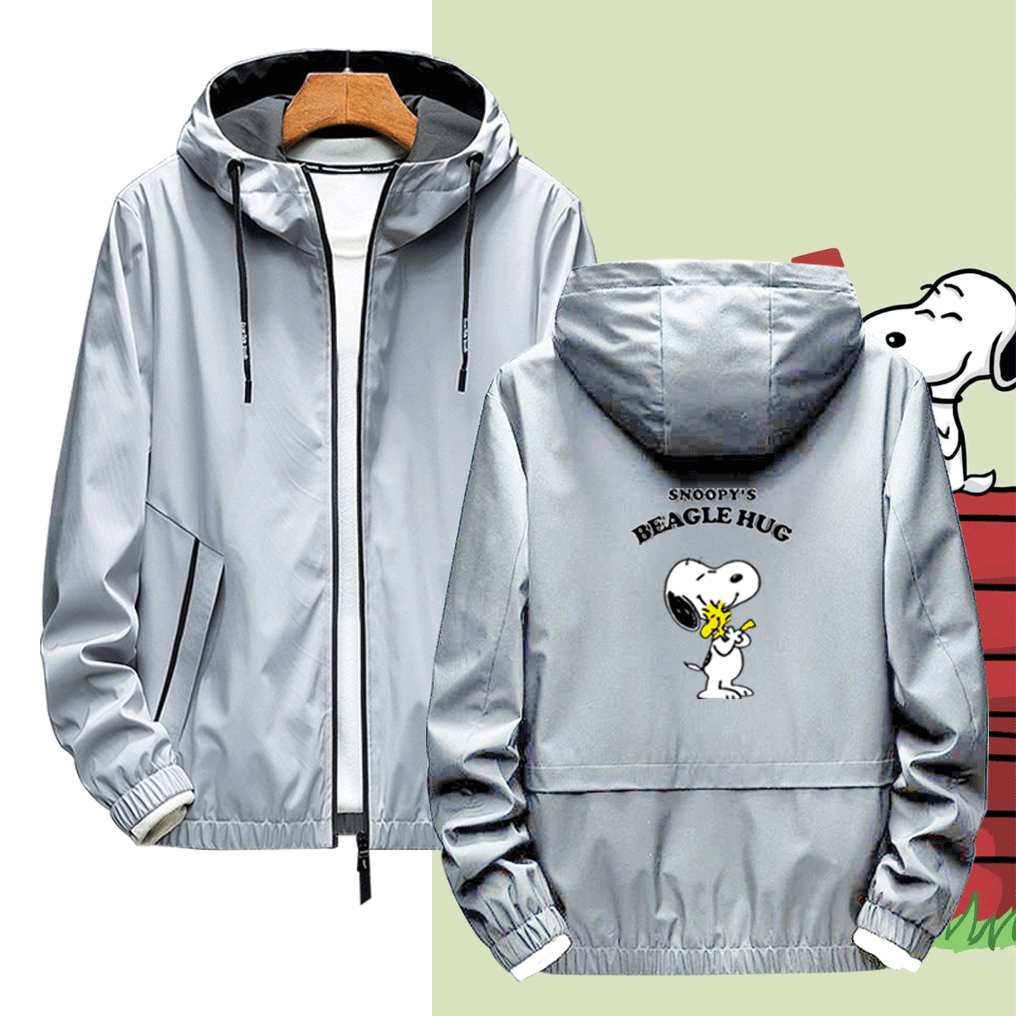 情侣可定制连帽开衫夹克外套