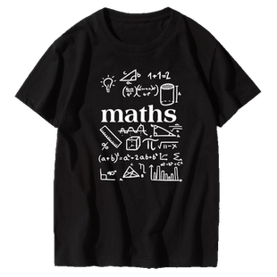 麦克斯韦方程组物理数学公式化学理工学生考试男情侣T恤半袖短袖