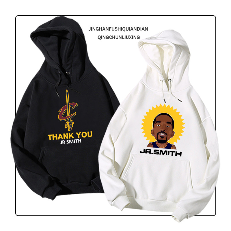 jr史密斯神经刀纪念骑士队男女休闲篮球迷服休闲宽松薄款带帽卫衣