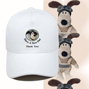 Wallace&Gromit掌门狗卡通运动男女情侣可定制鸭舌帽遮阳帽棒球帽