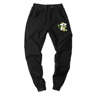 线条小狗打篮球周边男女学生夏兄妹定制情侣休闲裤运动裤卫裤长裤