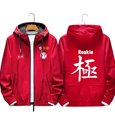 战队带帽开衫学生拉链夹克