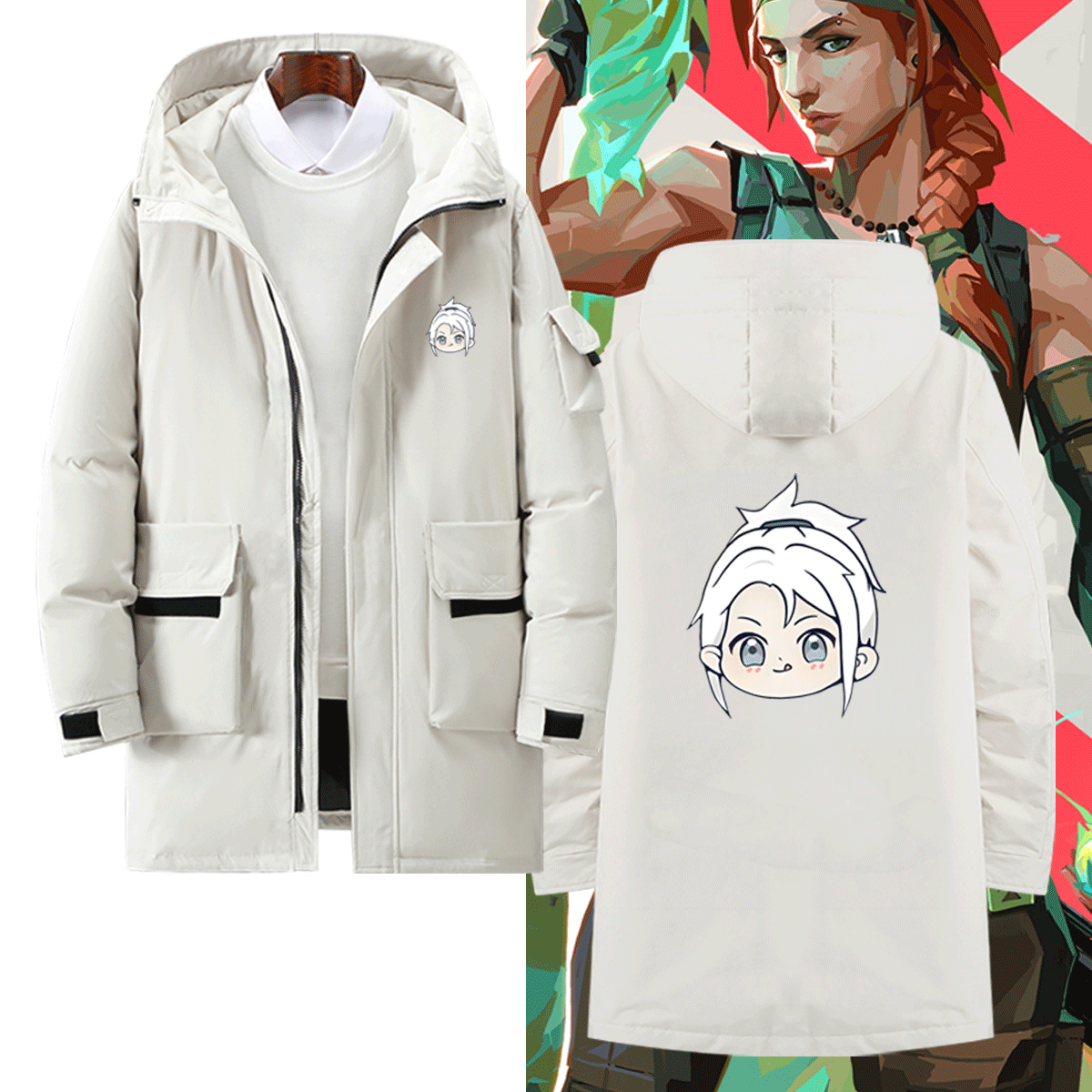 无畏契约瓦罗兰特芮娜游戏羽绒服