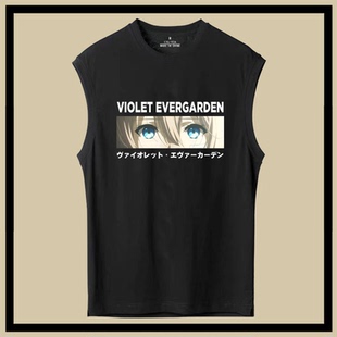 紫罗兰永恒花园薇尔莉特伊芙加登小说动漫男女背心纯棉无袖T恤衫