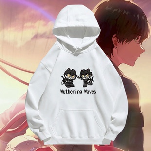 游戏鸣潮漂泊者秧秧忌炎联名周边同款男女情侣可定制保暖带帽卫衣
