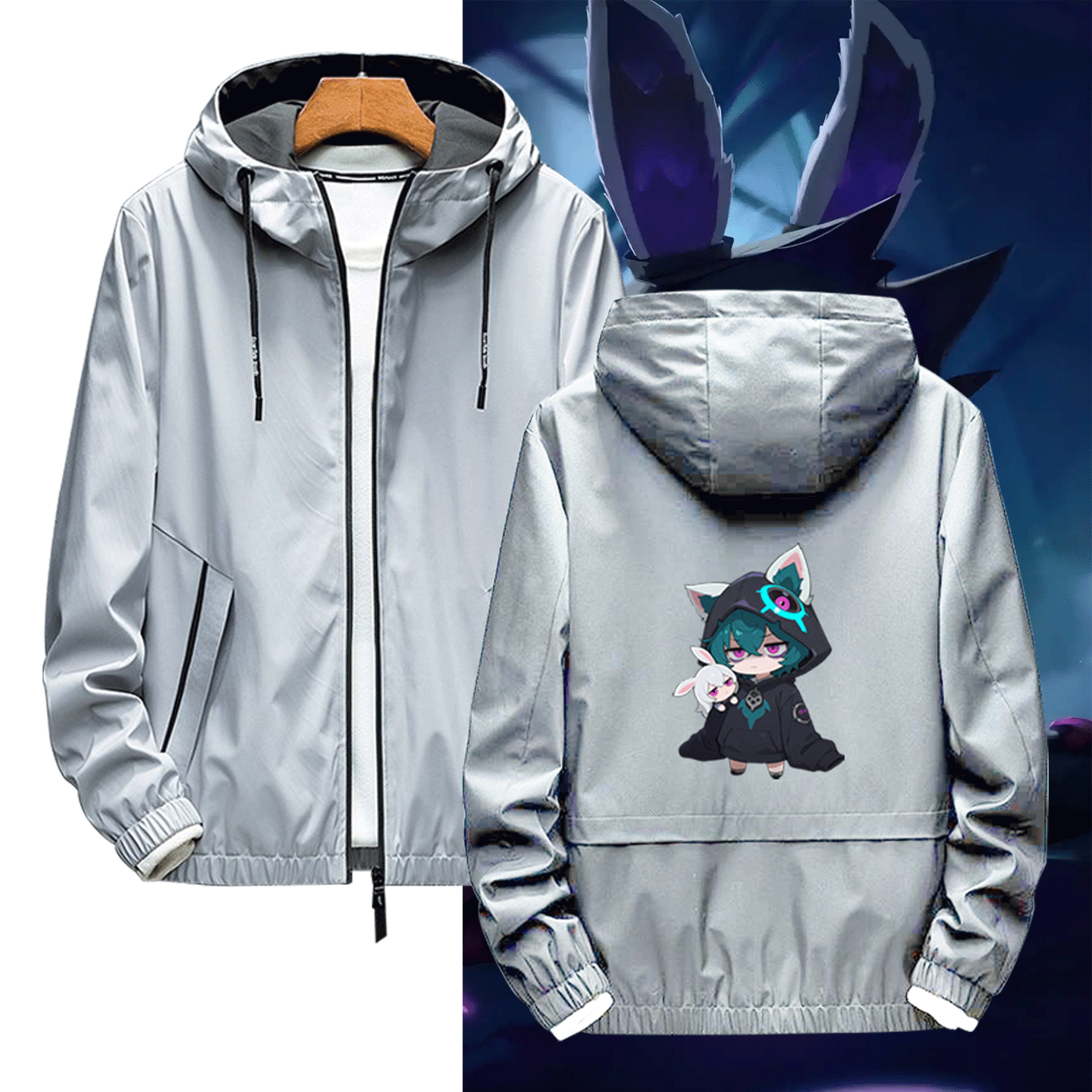 英雄lol联盟男女情侣可定制夹克外套薇古丝熬夜波比游戏周边休闲