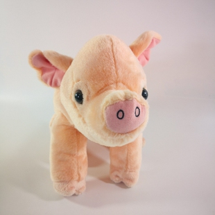 非洲野生动物领西貒猪獾灰色小野猪公仔儿童安抚早教用品毛绒玩具