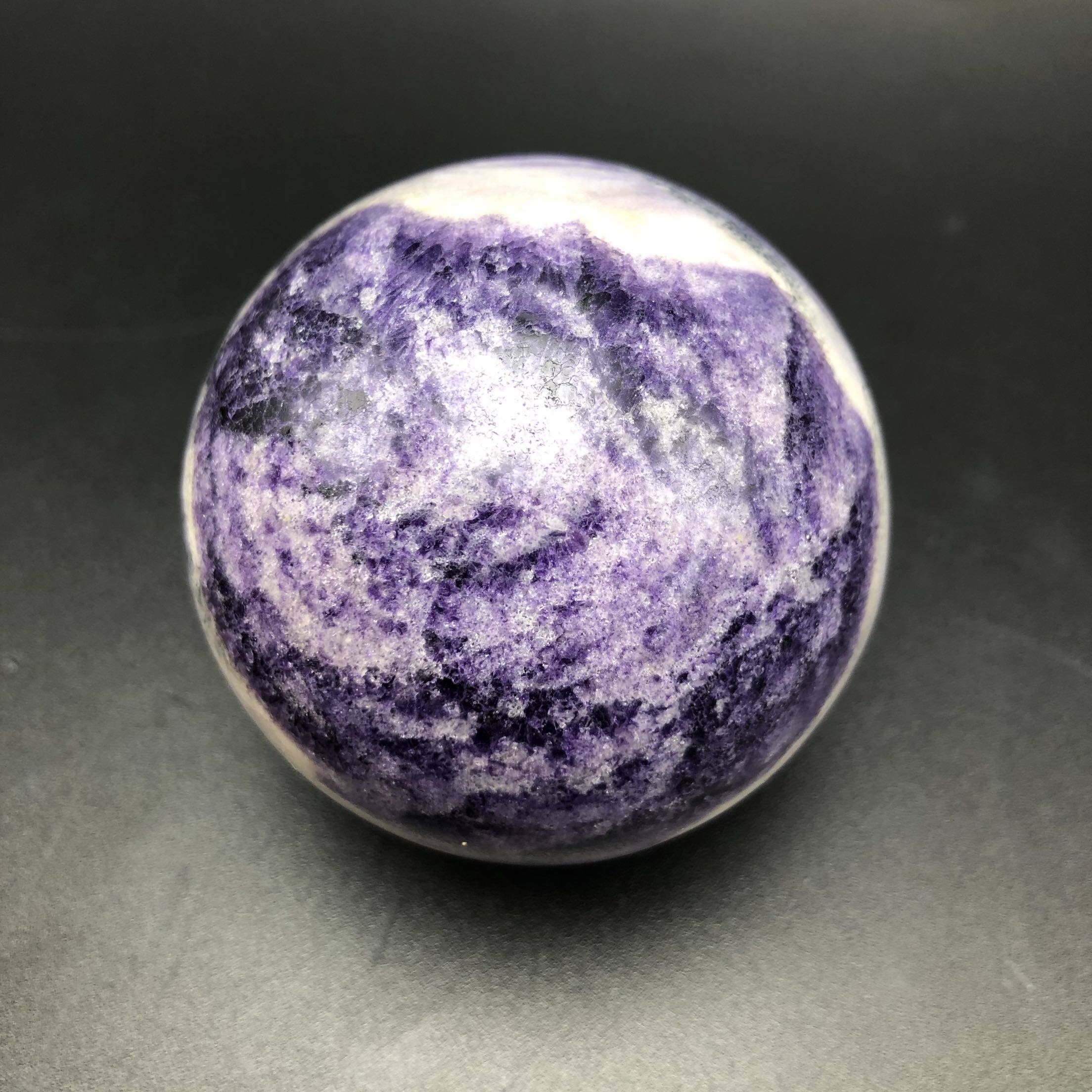 彩色星际幽灵萤石球摆件 直径5.8公分