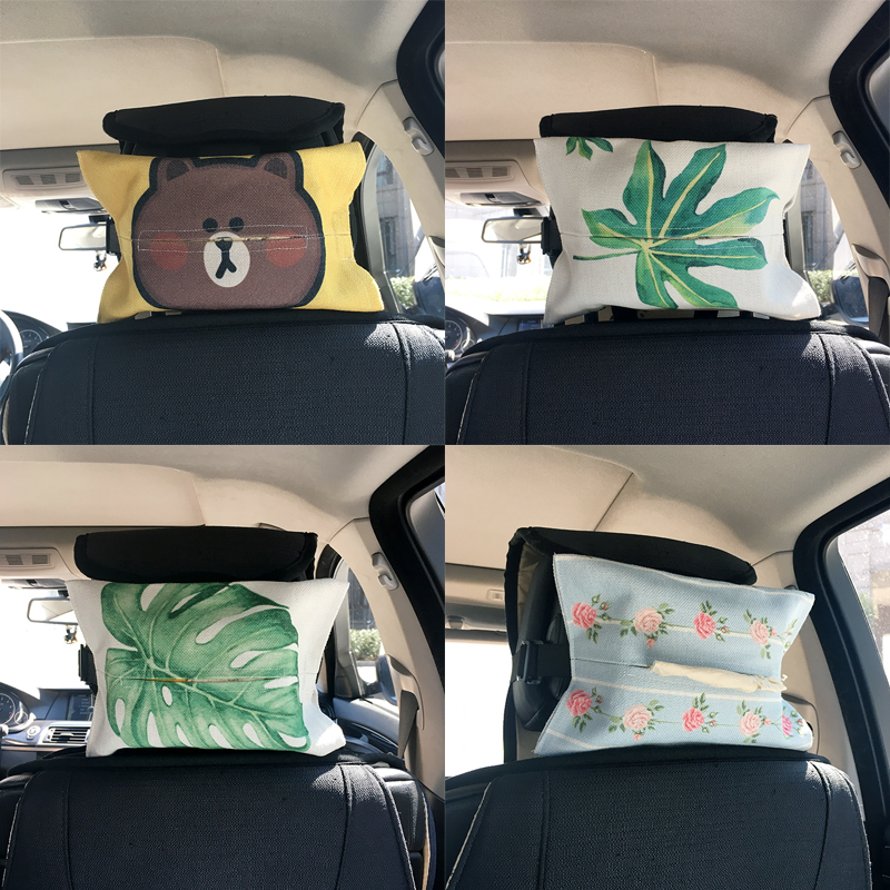 老树皮棉麻和风纸巾套布艺纸巾盒