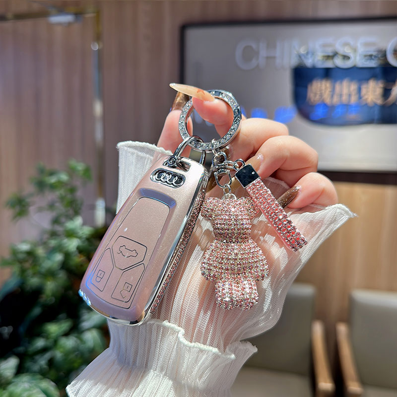 软fufu粉色奥迪高品质钥匙套！！