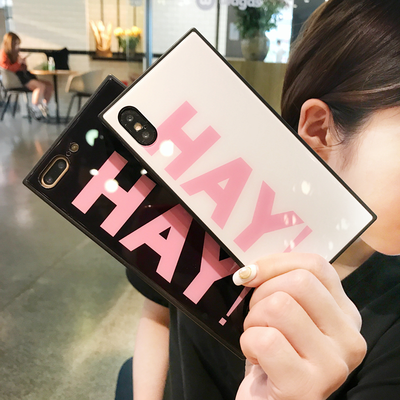 ÍøºìHAY»ªÎªnova2sÊÖ»ú¿Çmate10pro·½Ðθֻ¯²£Á§VÈÙÒ«8/9Çà´º°æÅ®