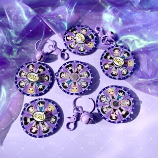 RJINHIT bts挂件转盘钥匙扣冰箱贴解压包包挂件旋转吊饰suga jk v