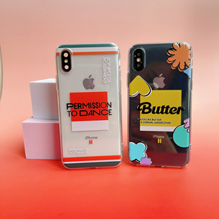 防弹少年团同款 butter 8p透明软壳ptd 手机壳适用苹果iphonex