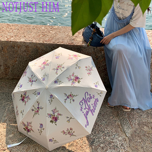 花筏NOTJUSTHIM《柏林花事》黑胶防晒防紫外线胶囊伞雨伞防晒伞