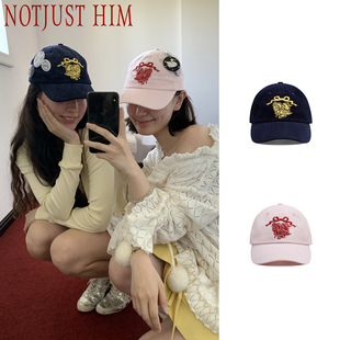 灯芯绒刺绣双色可调节棒球帽 Club 花筏NOTJUSTHIM Grace
